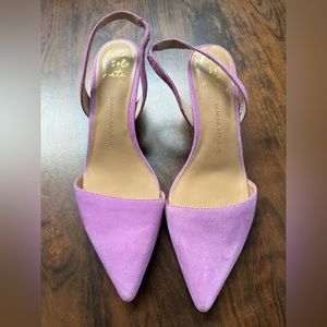 Banana Republic Pink Kitten Heel Slingbacks